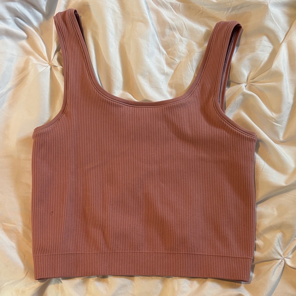 Athleta Ribbed Pink Tank Top